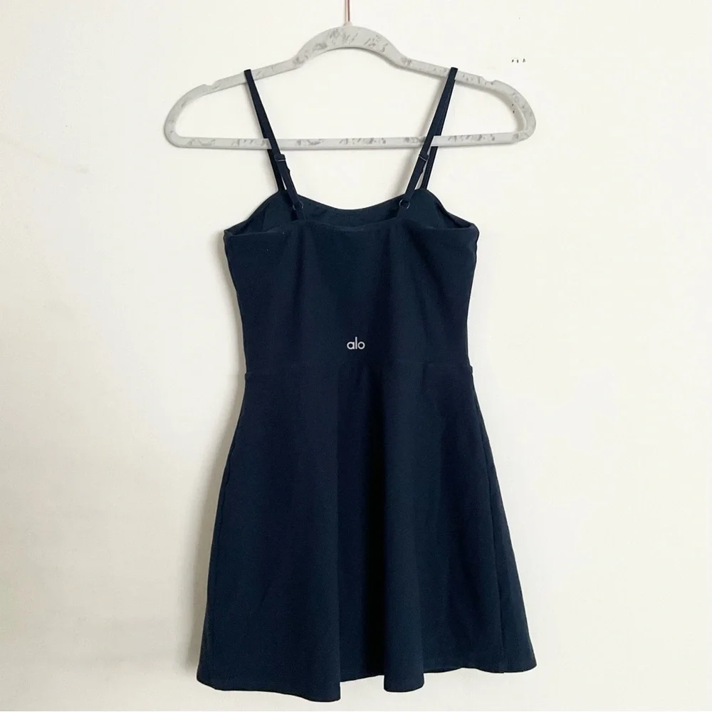 Alo Yoga Alosoft Courtside Tennis Dress Navy XS